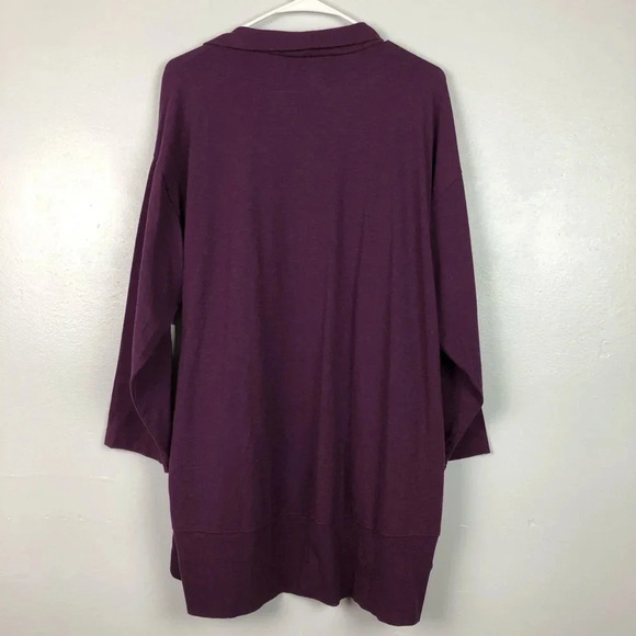 NEW Gap Factory Oversized‎ Purple Open Front Long Cardigan With Pockets - Picture 2 of 6
